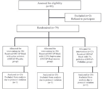 Pethidine efficacy in achieving the ultrasound-guided oblique subcostal transversus abdominis plane block in laparoscopic cholecystectomy: A prospective study