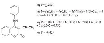 The 4-arylaminocoumarin derivatives log P values calculated according to Rekker's method